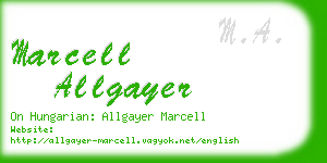 marcell allgayer business card